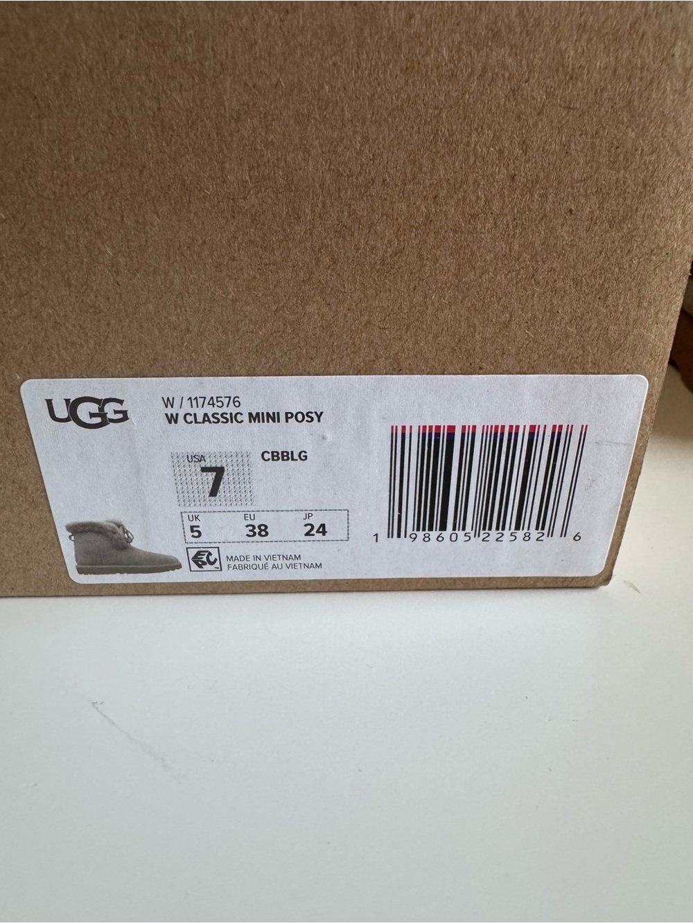 Ugg Classic Mini Posy Ankle Booties - Grey NWT - Picture 5 of 5